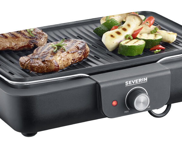 SEVERIN tafelgrill PG 8556, met grillplaat, zwart