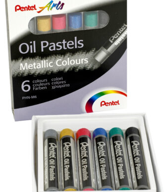 PentelArts oliepastelkrijt PHN-F6, set van 6, metallickleuren