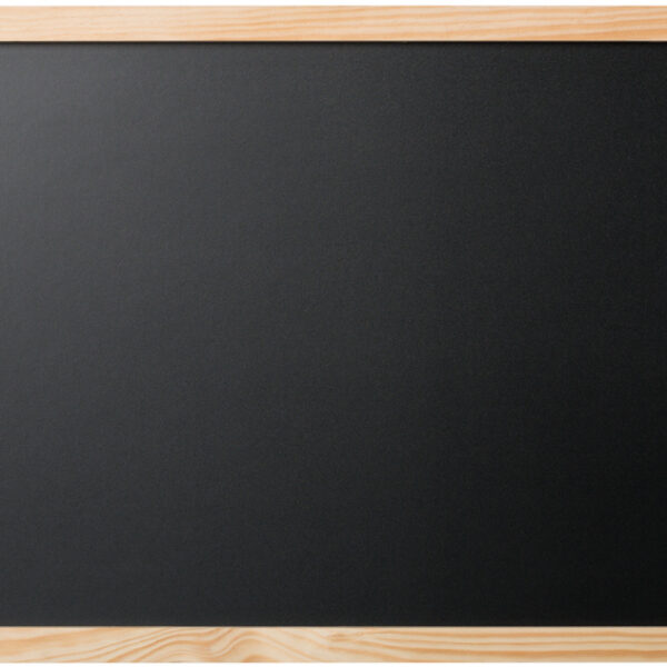 Bi-Office krijtbord, met rand, dennenhout, 600 x 400 mm