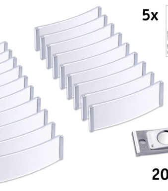 AVERY Zweckform naambadge, 68 x 22 mm, zilver, set van 20