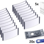 AVERY Zweckform naambadge, 70 x 30mm, antraciet, set van 20 stuks