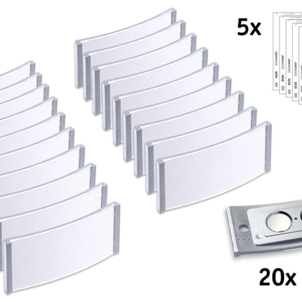 AVERY Zweckform naambadge, 70 x 30 mm, zilver, set van 20 stuks