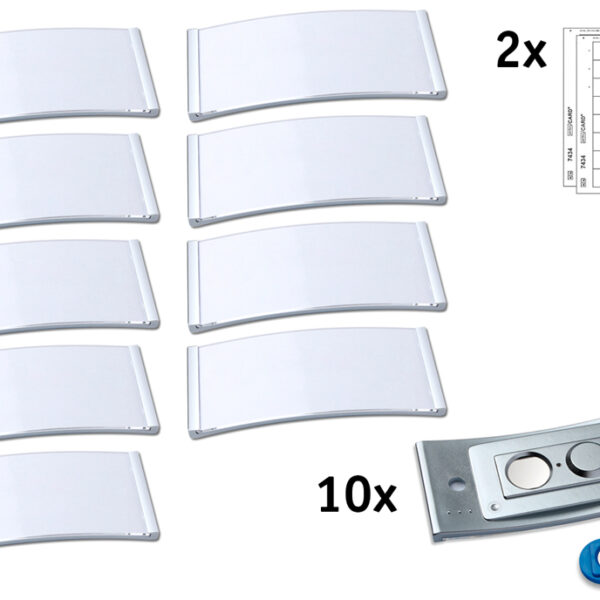 AVERY Zweckform naambadge, 80 x 34 mm, zilver, set van 10