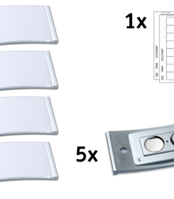 AVERY Zweckform naambadge, 80 x 34 mm, zilver, set van 5