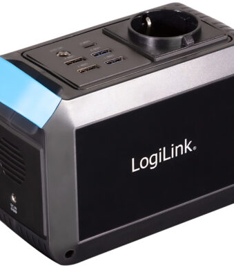 LogiLink mobiele oplader/powerstation, 80 Watt, zwart