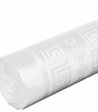 PROnappe damast tafellaken / tafelkleed, (B)1,18 x (L)100 m, wit