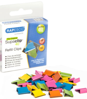 RAPESCO paperclips Supaclip 40, kleuren assorti, 50 st.