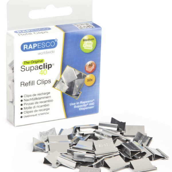 RAPESCO paperclips Supaclip 40, roestvrij staal, 50 st.