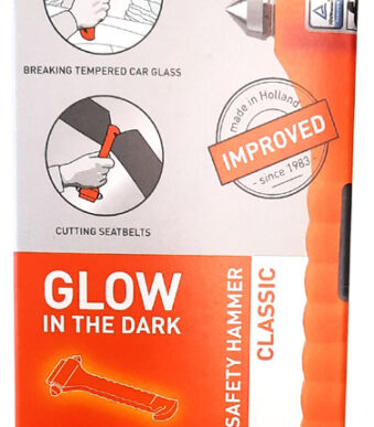 Noodhamer met gordelsnijder, oranje.