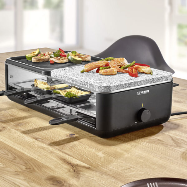 SEVERIN Raclette-Grill RG 2366, natuurgrillsteen/grillplaat