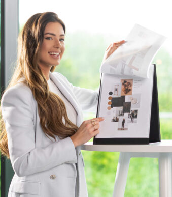 RILLSTAB Tafelstandaard, zwart, 10 tassen, staand A4