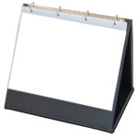 rillstab tafel-flipover, A4 liggend, zwart, incl. 10 zichttassen