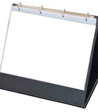 rillstab tafel-flipover, A4 liggend, zwart, incl. 10 zichttassen