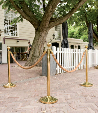 Securit afzetsysteem CLASSIC - paal en voet, goud