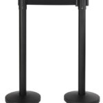 Securit afzetsysteem RETRACTABLE, zwart, set van 2