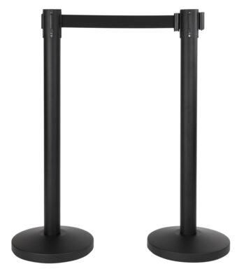 Securit afzetsysteem RETRACTABLE, zwart, set van 2