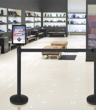 Securit afzetsysteem RETRACTABLE, zwart, set van 2