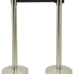 Securit afzetsysteem RETRACTABLE, chroom, set van 2