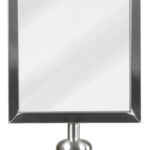 Securit infokader voor afzetsysteem RETRACTABLE, chroom