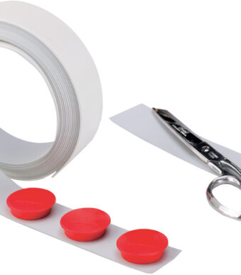 magnetoplan magneethoudend plakband wit, zelfklevend, 35 mm x 5 m