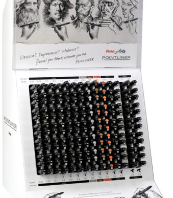 PentelArts permanente fineliner Pointliner, toonbankdisplay met 168 stuks