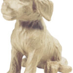 décopatch papier-maché figuur 'Hond 2', 180 mm