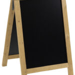 Securit klantenstopper NATURE, met krijtbord oppervlak, bruin