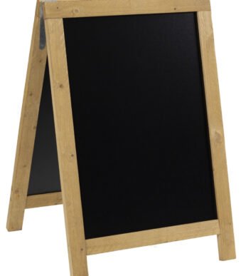 Securit klantenstopper NATURE, met krijtbord oppervlak, bruin