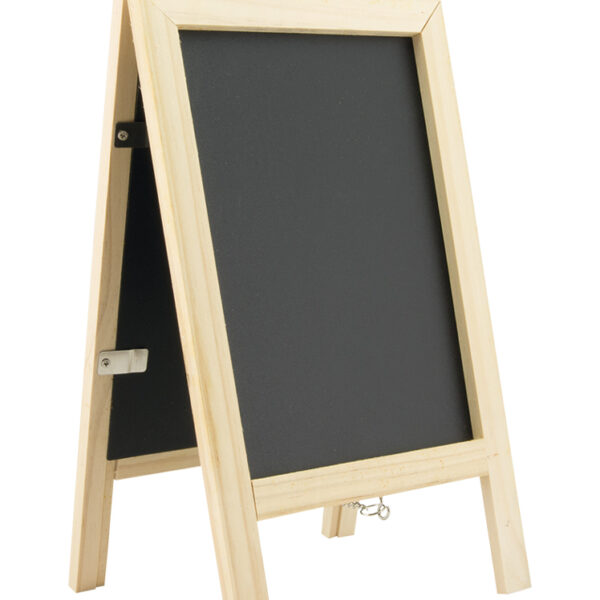 Securit tafel-krijtbordje MINI klantenstopper, beuken