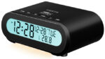 LogiLink digitale radiowekker met nachtlicht, zwart