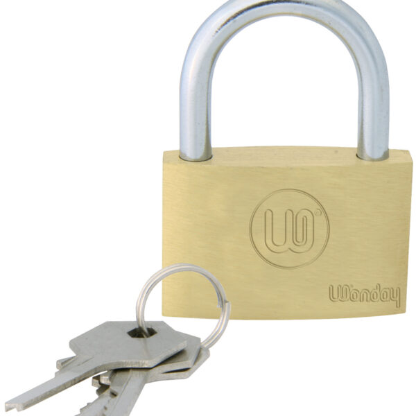 Wonday hangslot van messing, (B)40 mm