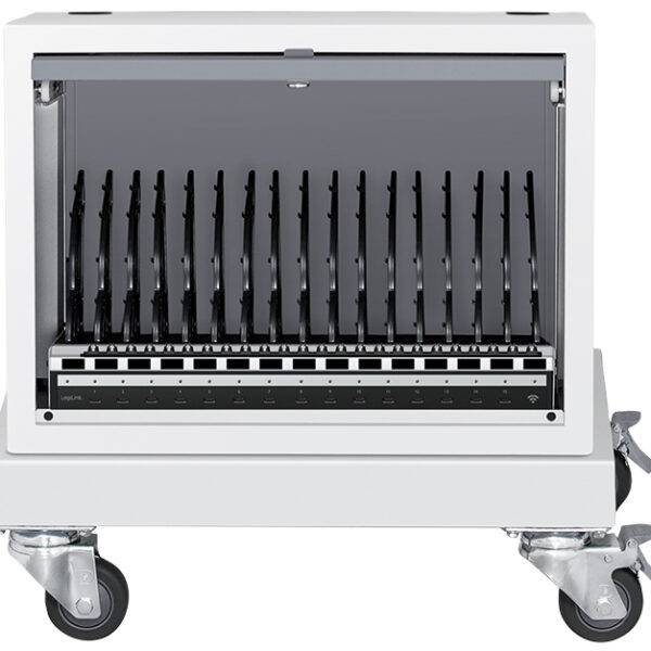 LogiLink oplaadkast voor USB-C apparaten, 15 laadplekken, grijs