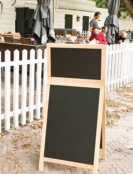 Securit klantenstopper DELUXE DUPLO, met schoolbordoppervlak