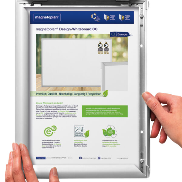 deflecto posterframe, DIN A4, zilver geëloxeerd