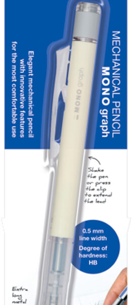 Tombow vulpotlood 'MONO graph' pastel, HB, 0,5 mm, cremegeel
