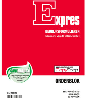Zelfdoorschrijvend orderblok met kopieerbescherming, 100 vellen