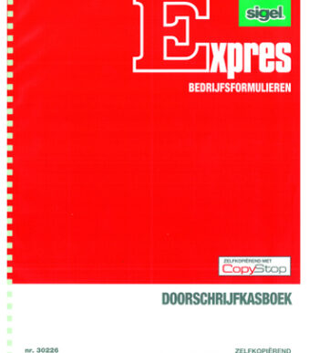 Doorschrijfkas kasboek (formulierenbundel), A4 liggend, 100 bladen.