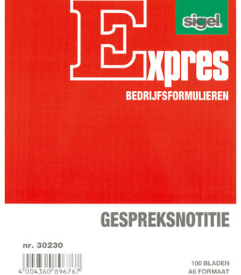 Expres Gespreksnotitieblok, formaat: A6 staand, 100 vel