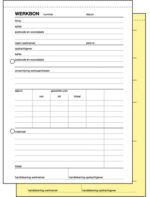 Expres Werkbonblok, zelfkopierend, A5 staand, 2 x 50 vel