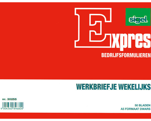 Expres Werkbriefje, blok met 50 vel, A5 liggend