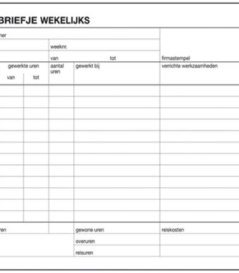Expres Werkbriefje, blok met 50 vel, A5 liggend
