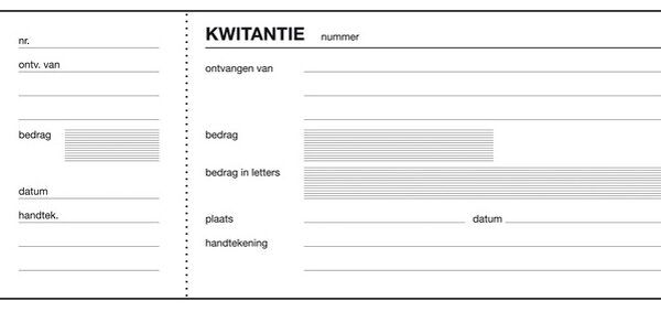 Expres Kwitantieboek, 205 x 84 mm, 100 vel