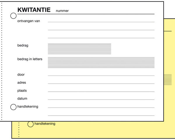 Expres Kwitantieboekje, zelfkopierend, A6 liggend, 2x 50 vel