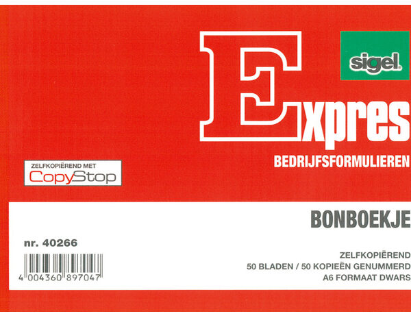 Expres Bonboekje, zelfkopierend, A6 liggend, 2 x 50 vel