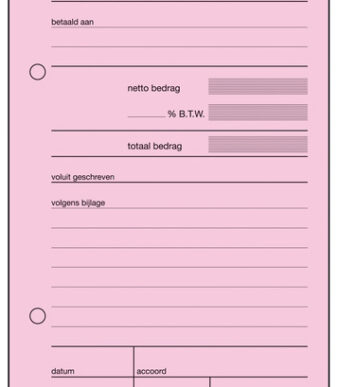 Expres Kasboek Uitgaaf, A6 staand, 100 vel