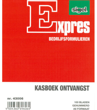 Expres Kasboek Ontvangst, A6 staand, 100 vel
