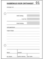 Expres Kasboek Ontvangst, A6 staand, 100 vel