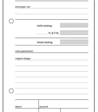 Expres Kasboek Ontvangst, A6 staand, 100 vel