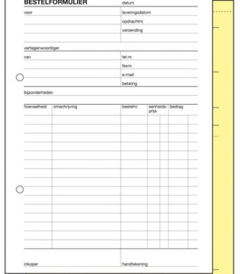 Expres Bestelformulier, zelfkopierend, A5 staand, 2x 50 vel