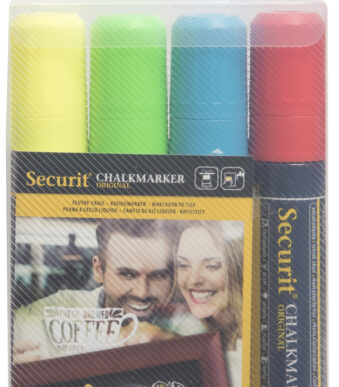 Securit krijtmarker ORIGINAL LARGE, 4 in etui